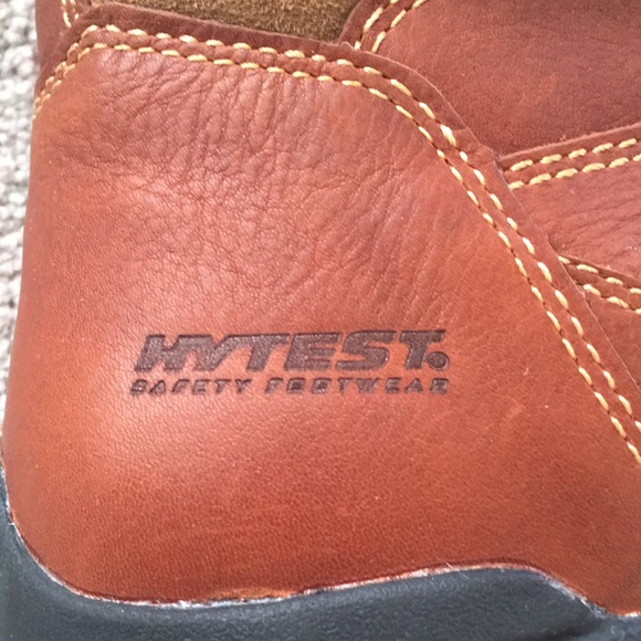 HYTEST Leather Safety Boots Waterproof Brown Size 12 - Picture 3 of 8